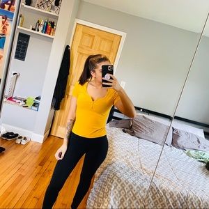 Yellow crop top